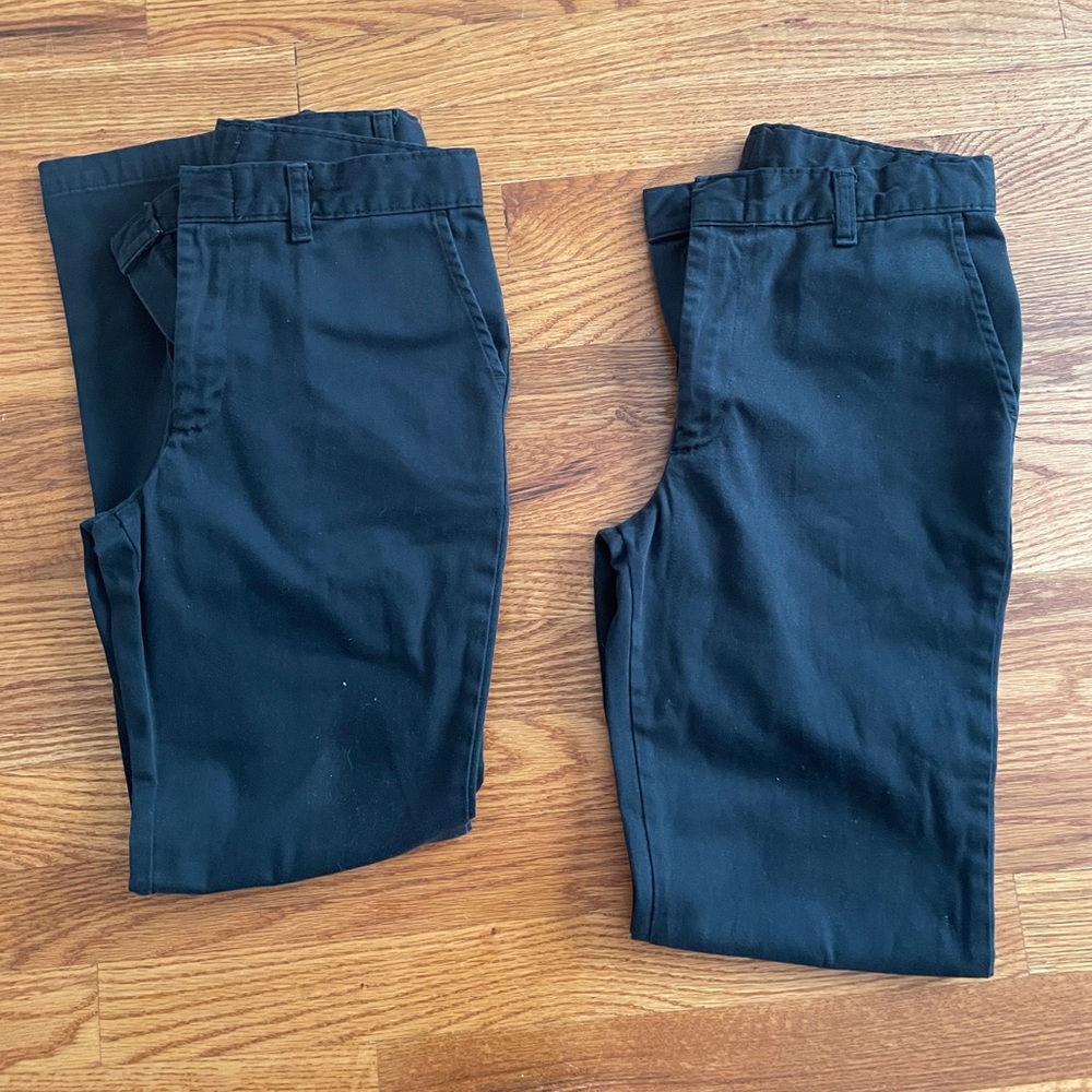 Girls Black School Uniform Pants/Trousers, Size: 14&16, Adjustable Straps